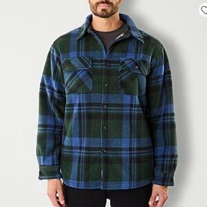 Smith's Workwear fleece plaid shirt jacket, 2XL
